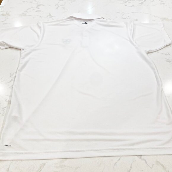 Adidas Mens Climalite Golf Polo Shirt White The Vineyard Logo Short Sleeves L - Picture 7 of 11